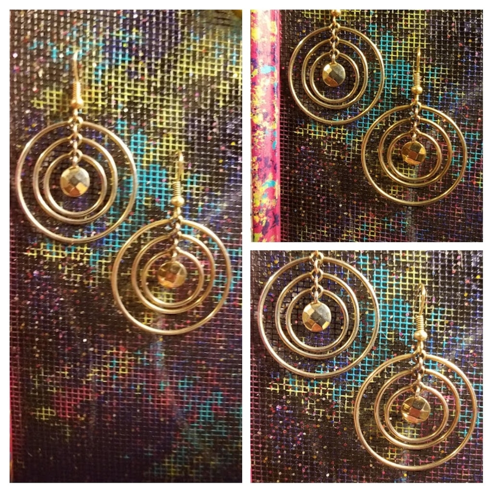 Vintage pair Monet hoop earrings